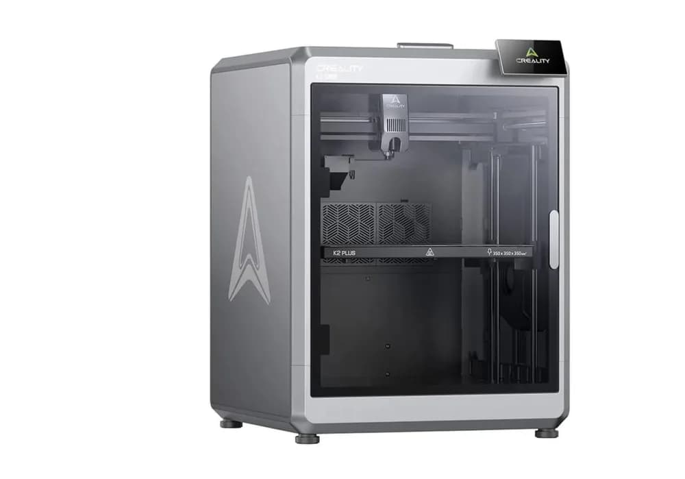 Imprimanta 3D CREALITY K2 PLUS, Tehnologie FDM, Volum printare: 350*350* 350mm, Dimensiuni imprimanta: 495*515*640mm, Greutate: 35Kg, Viteza printare: 600mm/s max, Acuratete: 100mm±0.1mm, Inaltime strat: 0.05-0.3mm, Extruder: Dual-gear direct drive, Diametru filament compatibil: 1.75mm, Touchscreen