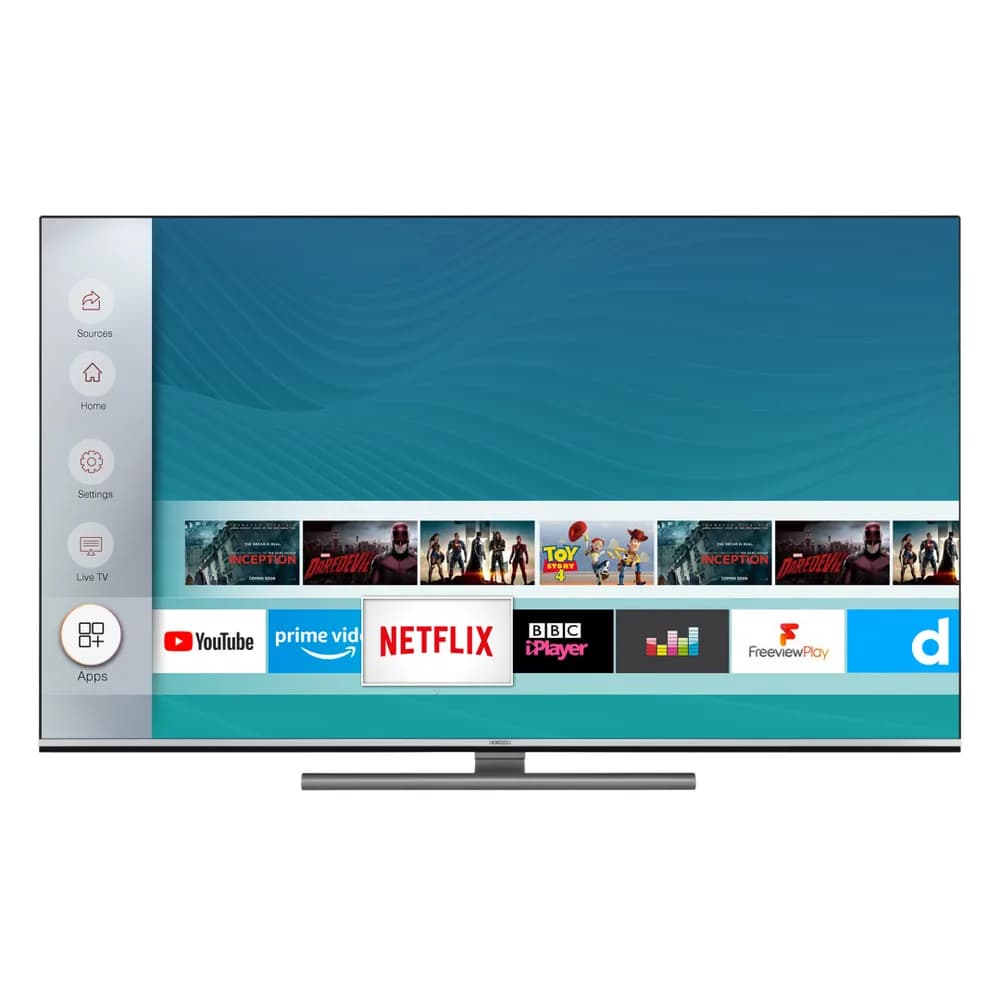 AURORA OLED TV HORIZON 4K-SMART 55HZ9930U/B, 55", 4K Ultra HD (2160p), Dolby Vision HDR / HDR10+ / HDR10 / HLG + MicroDimming, Digital TV-Tuner DVB-S2/T2/C, HOS 3.0 SmartTV-UI (WiFi built-in) +Netflix +PrimeVideo +Youtube, Amazon Alexa / WW Google Assistant, 1xLAN (RJ45), Wireless Display, DLNA 1.5 — miniatură