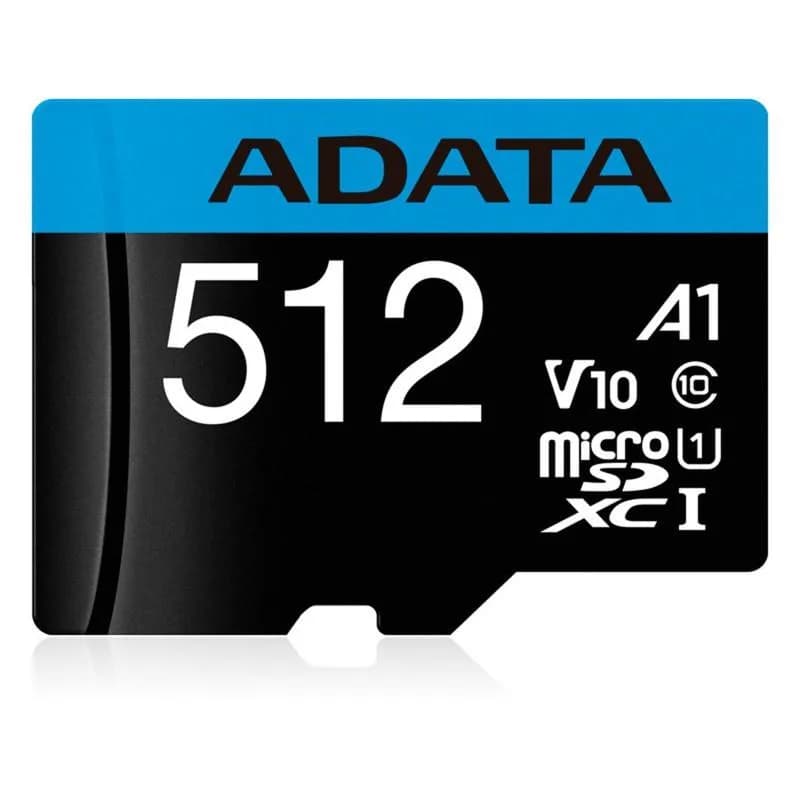 Card de Memorie MicroSDXC Adata 512GB citire 100 MB/s, scriere 25 MB/s, clasa de viteza 10 — miniatură