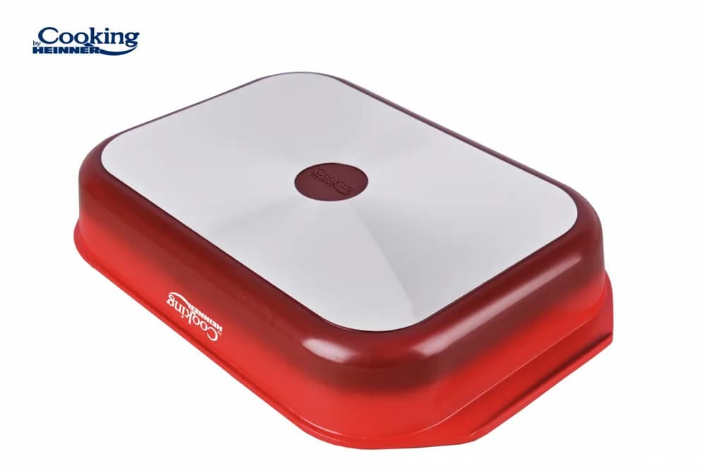 TAVA ALUMINIU CU ACOPERIRE CERAMICA 39.5x26 CM, RED LINE, COOKING BY HEINNER — miniatură