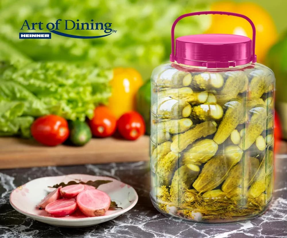 BORCAN STICLA CU CAPAC PLASTIC 15L, ART OF DINING BY HEINNER — miniatură