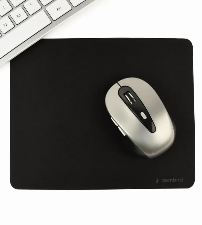 MousePAD GEMBIRD, cauciuc si material textil, 220 x 180 x 3 mm, negru, "MP-S-BK" — miniatură