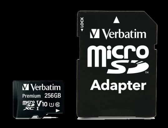 MEMORIE SD CARD VERBATIM 256GB CLASA 10 ADAPTOR INCLUS "44087" — miniatură