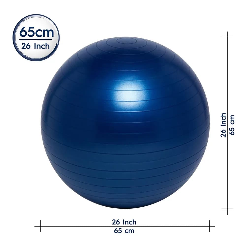 Minge de Echilibru 65 cm cu Greutate Anti-Rulare – Albastru — miniatură