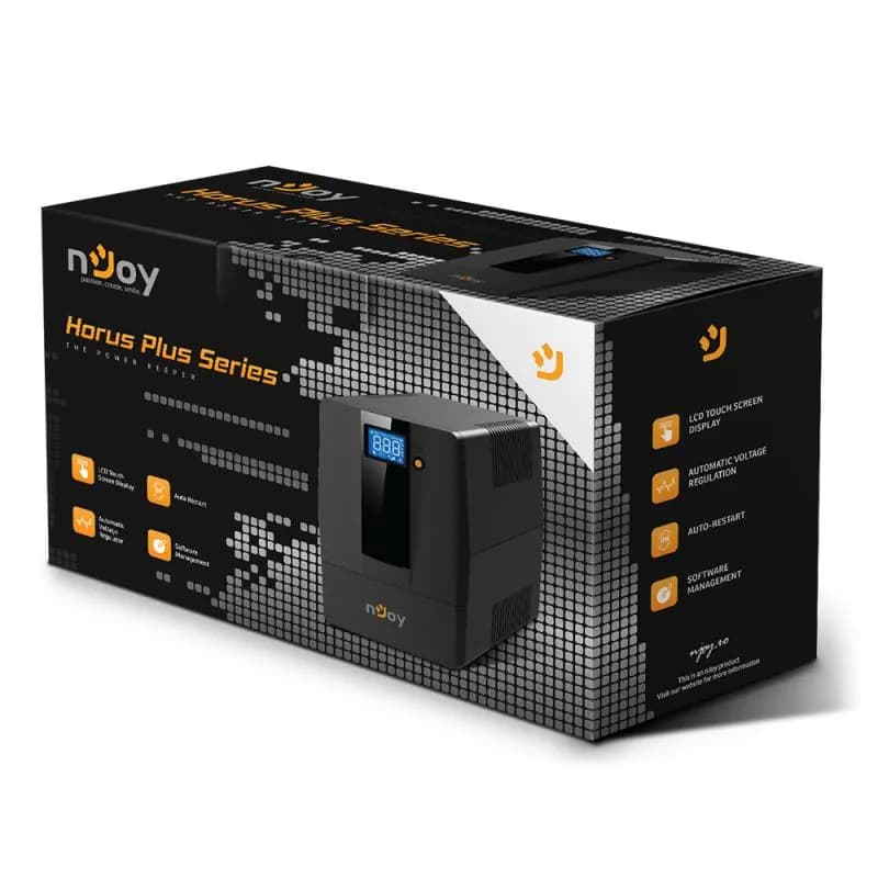 UPS nJoy Horus Plus 800, 480W, LCD, USB, Tower — miniatură