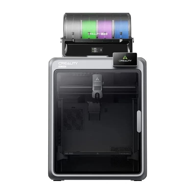 CREALITY K2 PRO Combo FDM 3D PRINTER, include un sistem CFS multi- filament, Suporta maxim 4 x CFS - 16 culori, Tehnologie: FDM, volum printare: 300 x 300 x 300mm, Dimensiuni produs: 445 × 477 × 573 mm, 23.7kg, Viteza printare: 600 mm/s, Accelerare: 20.000 mm/s, Temperatura duza max: 300 ° C — miniatură