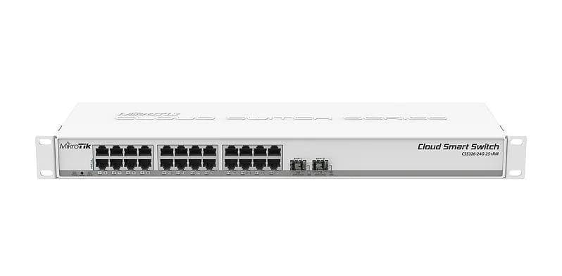 SWITCH MIKROTIK, CSS326-24G-2S+RM, porturi Gigabit x 24, SFP+ x 2, managed, rackabil, carcasa metalica, "CSS326-24G-2S+RM"