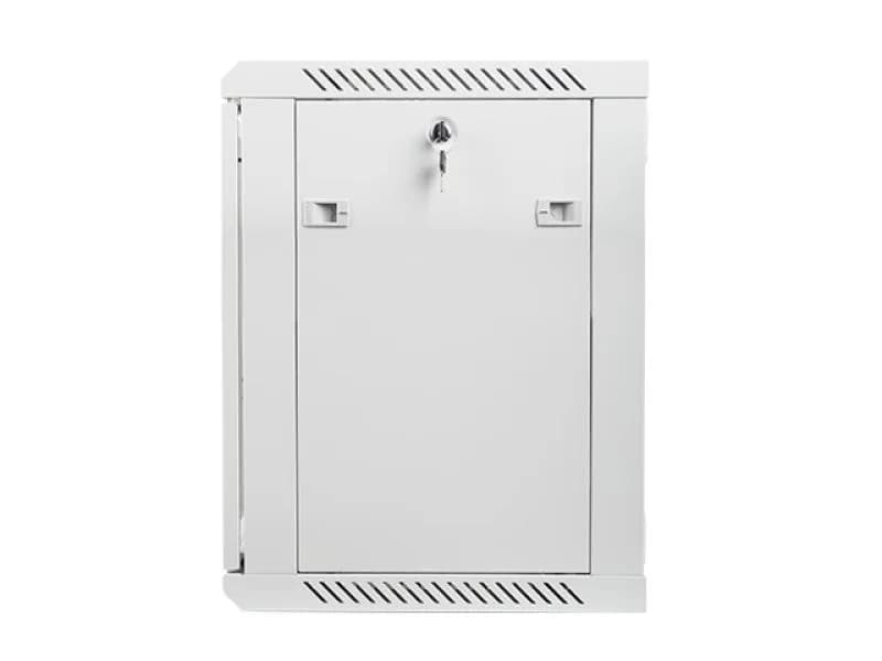 Dulap rack 19" perete 12U / 600x450 (flat pack) cu ușă din sticlă, gri V2