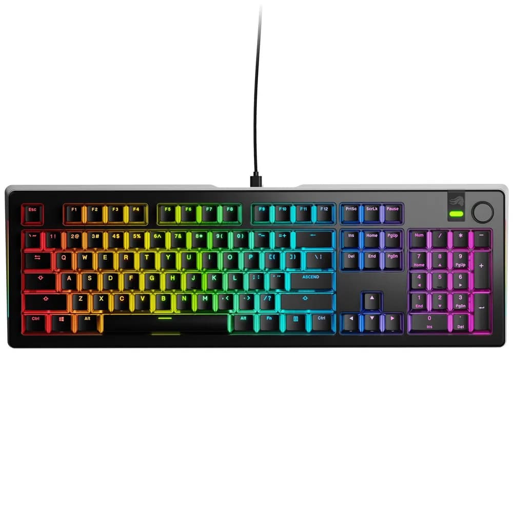 Glorious Tastatura mecanica GMMK 3 PRO 100% Prebuilt, USB-C, Fox Switches, US layout, 104 taste, Negru "GLO-KB-GMMK3-PRO-100-PB-FOX-W-BLK-US"