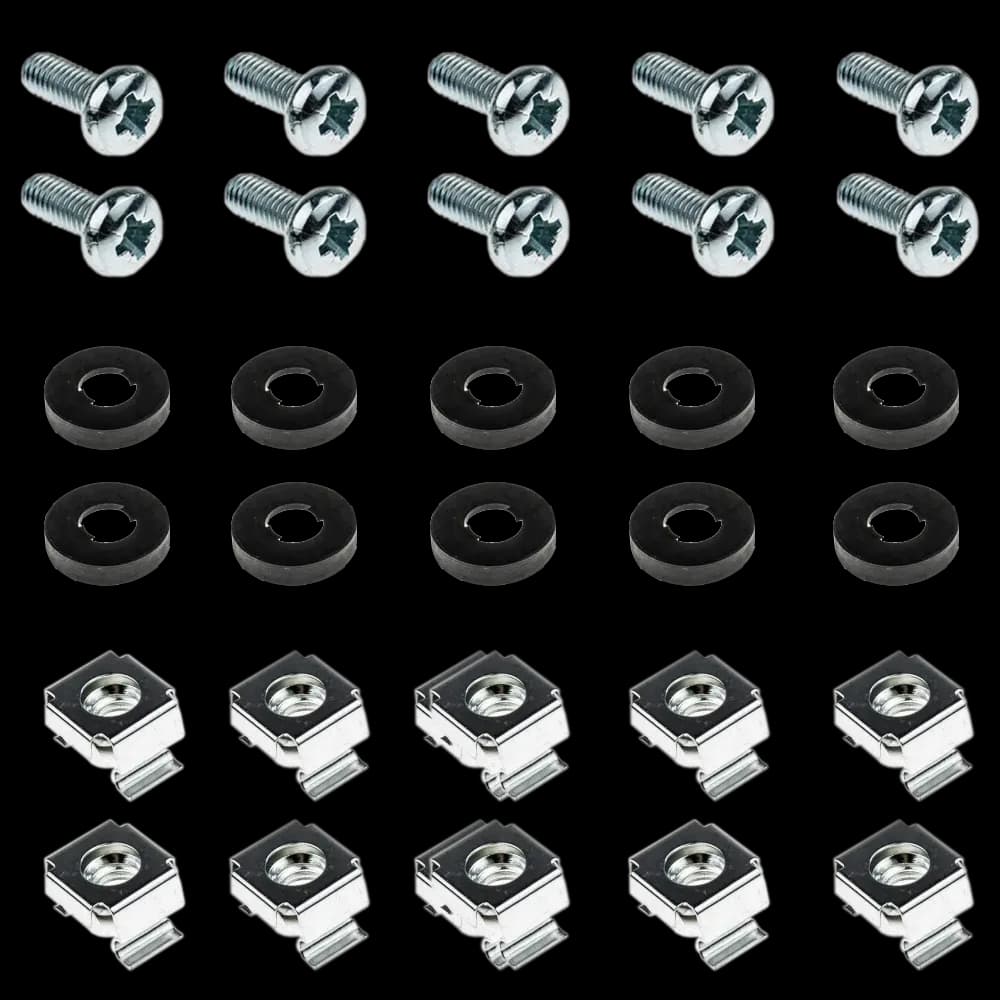 Set 10 suruburi cu piulita incastrabila M6 standard rack, Xcab "M6-SET"