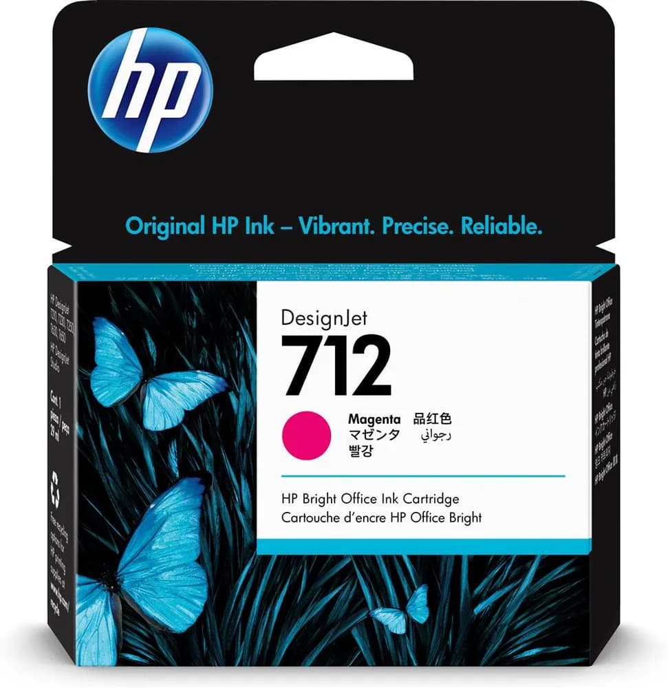 Cartus cerneala Original HP Magenta, nr.712, pentru DesignJet Studio 24|Studio 36|T230|T250|T630|T650, 38ml, "3ED68A"