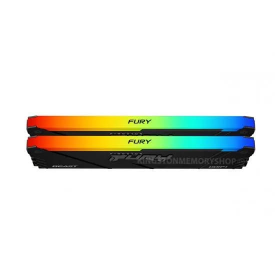 Memorie RAM Kingston FURY Beast RGB, 32 GB DDR4, 3200 MHz, CL16 — miniatură