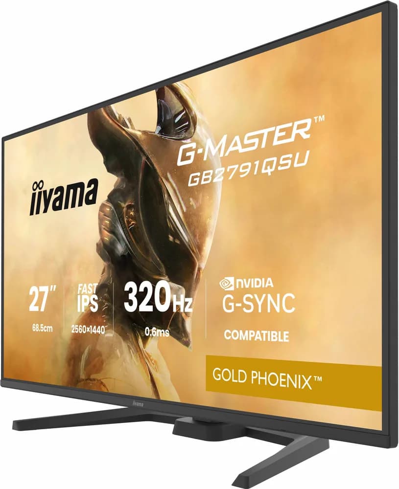 IIYAMA Monitor LED GB2791QSU-B1 G-MASTER 27" Fast IPS, 2560x1440 320Hz, 16:9, 350cd, 0.6ms, HDMI, DP, USB HUB, Full Ergo "GB2791QSU-B1" — miniatură