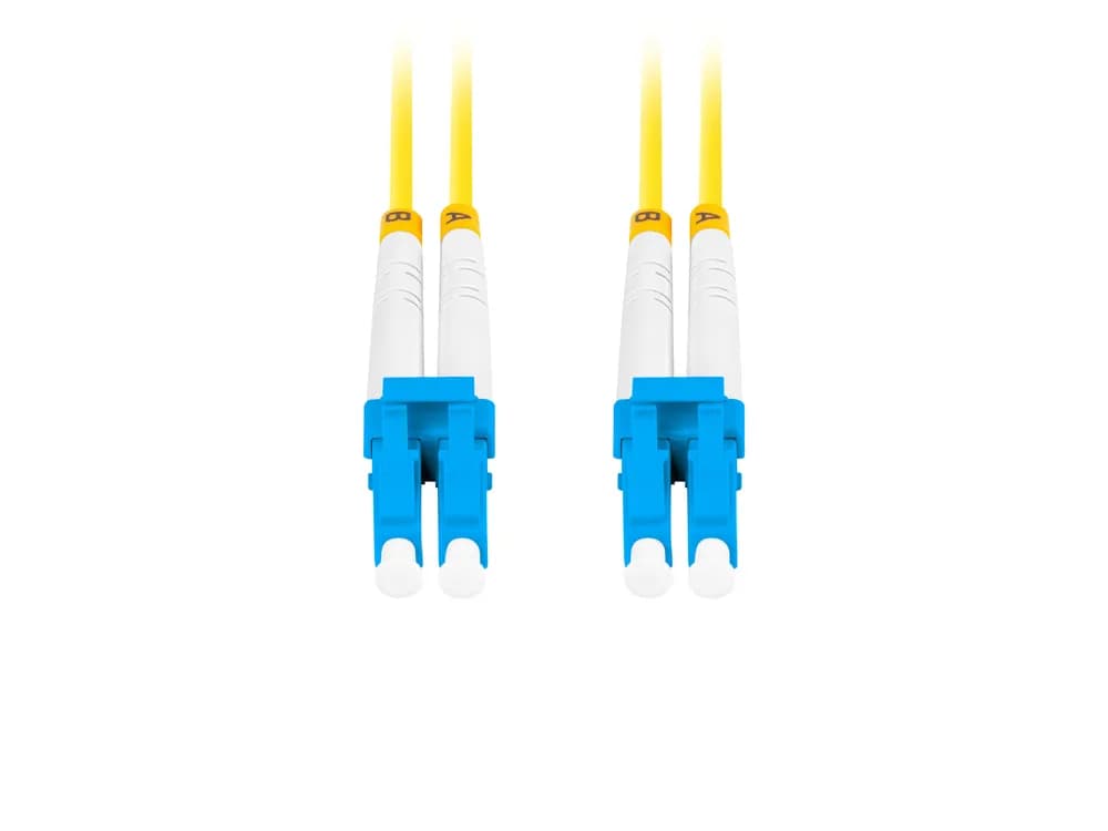 Patch cord fibră SM LC/UPC-LC/UPC duplex 3 m LSZH G657A1 3,0 mm galben — miniatură