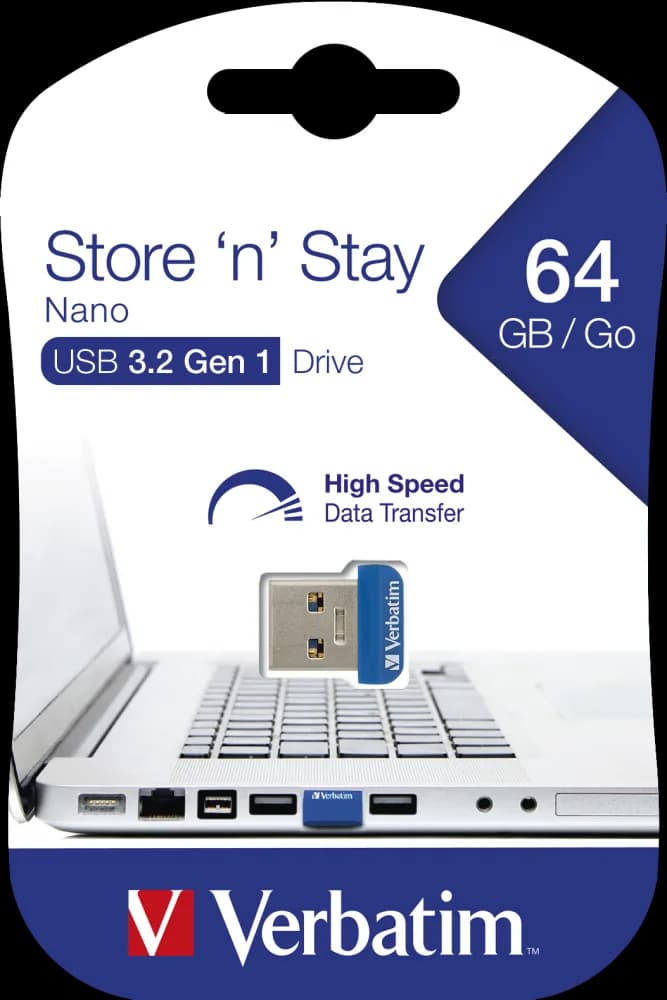 MEMORIE USB VERBATIM NANO StoreNStay 64GB USB 3.0"98711" — miniatură