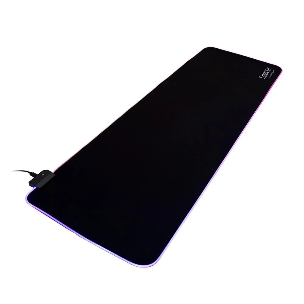 Mousepad Gaming SPACER SP-PAD-GAME-RGB-B, 900 x 300 mm, Negru — miniatură