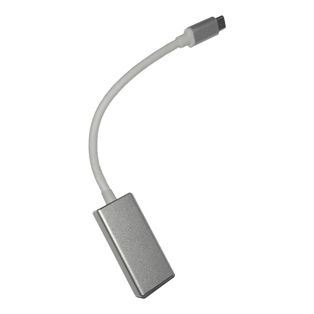 CABLU video SPACER, adaptor USB 3.1 Type-C (T) la DisplayPort (M), 15cm, rezolutie maxima 4K UHD (3840 x 2160) la 60 Hz, silver "SP-CM-DPF-01"