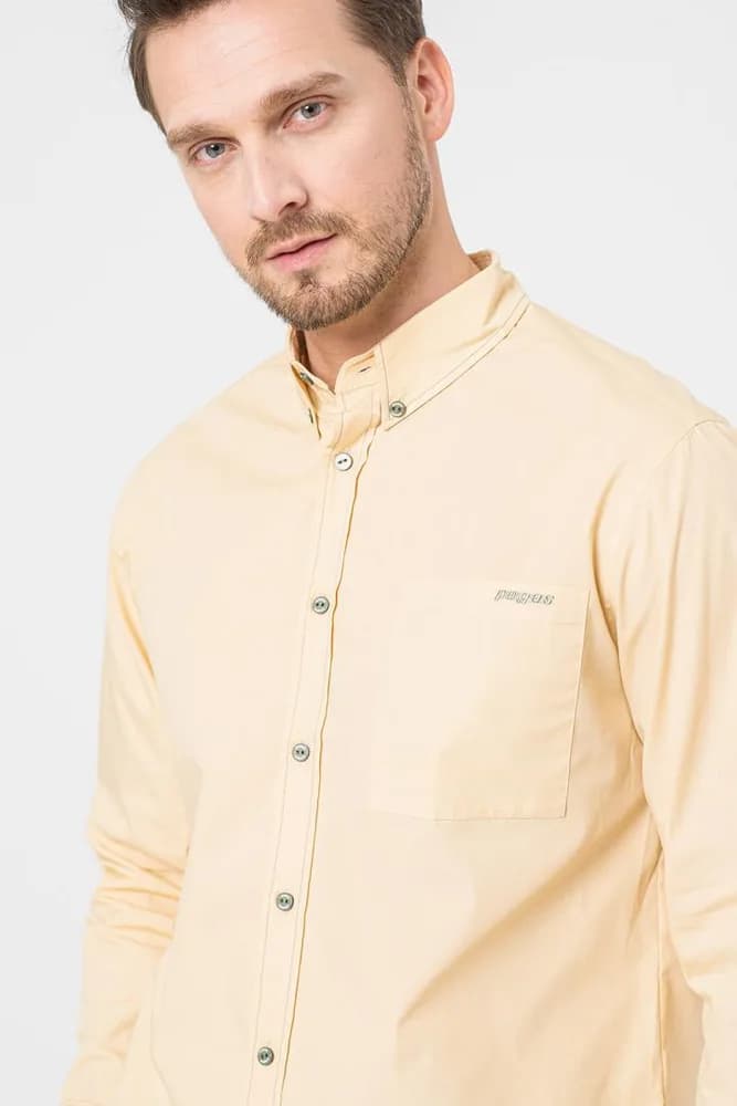 CAMASA CASUAL BARBATI BEIGE S — miniatură
