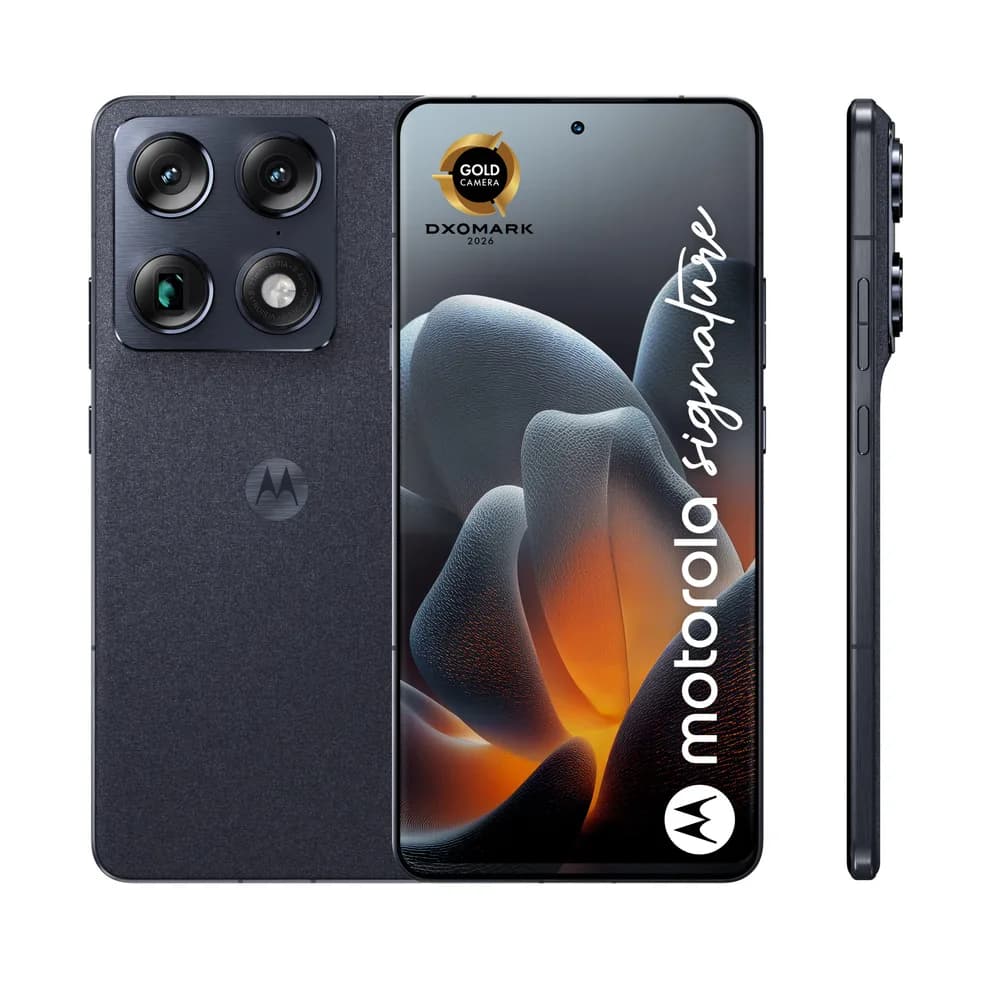 Smartphone Moto Signature 512GB 16GB RAM 5G Dual SIM Carbon "PBAB0002SE" — miniatură