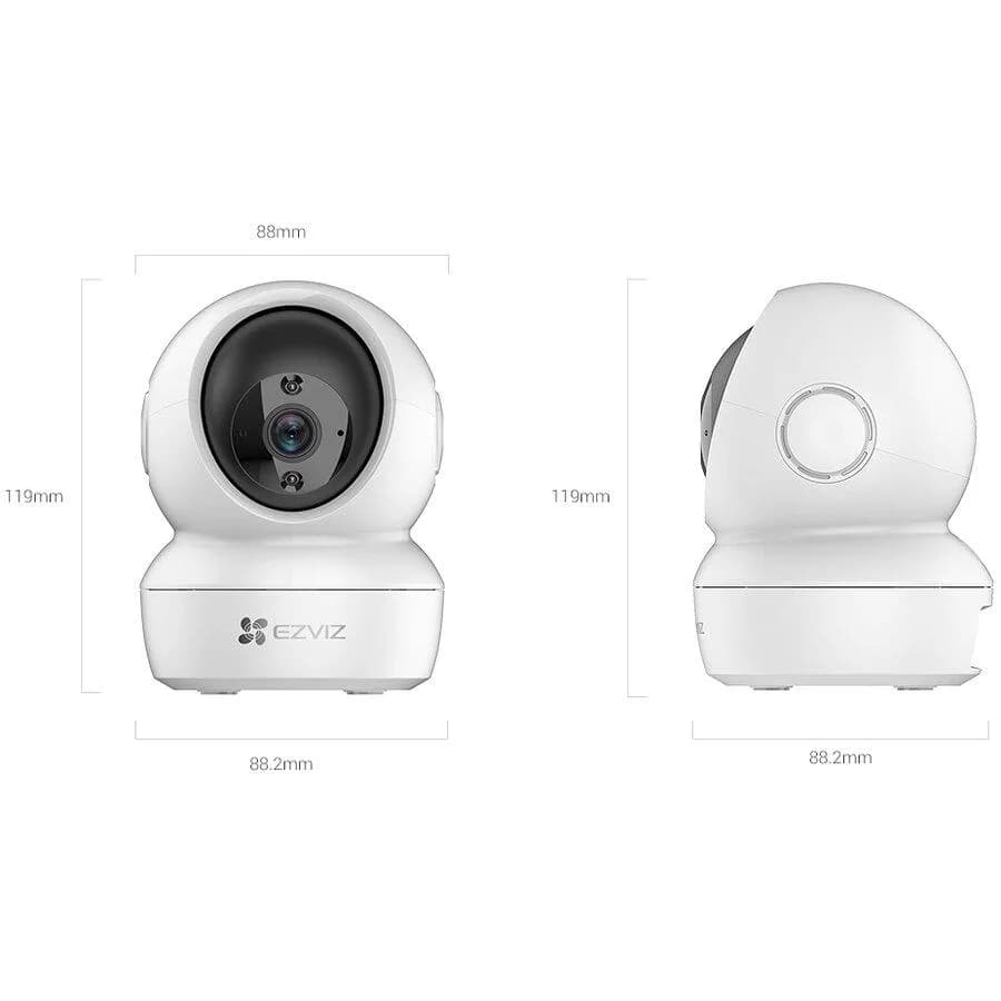 Camera supraveghere video WIFI Pan & Tilt Ezviz CS-H6C-R101-1G2WF; Senzor: F2.4 @ 1/3" Progressive Scan CMOS; Rezolutie: 1080p, 1920 × 1080; Lentila: 4 mm, viewing angle: 85° (Diagonal), 75° (Horizontal), 45° (Vertical); IR 30M; Digital WDR; Compresie Video: H.264; Slot card microSd pana 255GB — miniatură