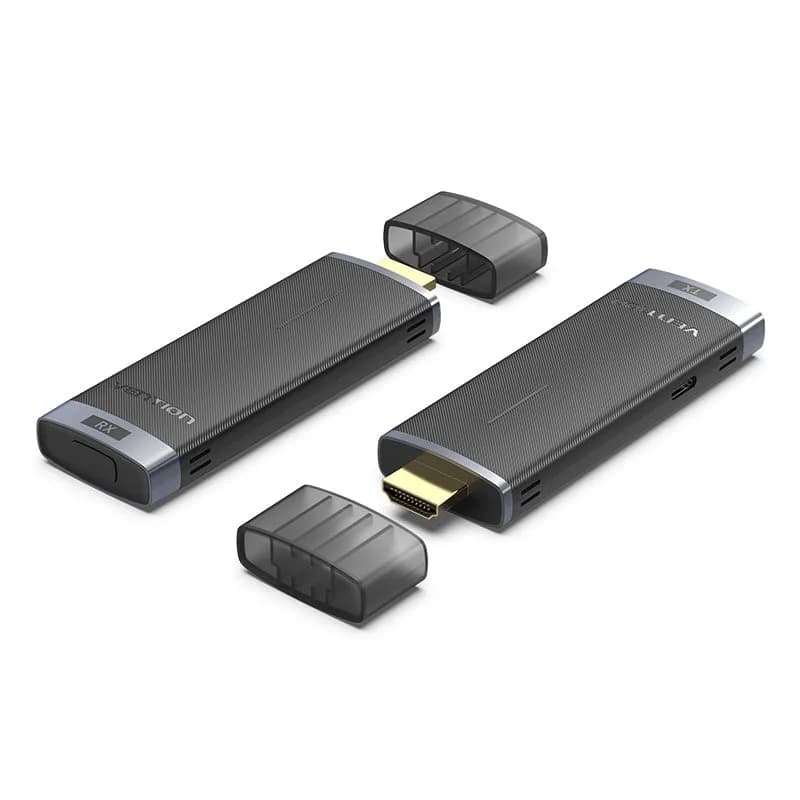 Transmitator video Vention, HDMI(T) USB-C(T), transmite semnal video la max 50m, rezolutie 1080p la 60Hz, 5GHz, include 2 x Cablu USB-C 1m si 1 x Cablu prelungitor HDM 0.2m, negru, "ADCL0" - 6922794789951