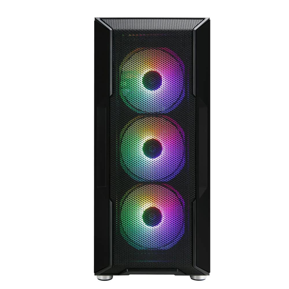 CARCASA Zalman "i3 Neo TG", middle tower, gaming, fara sursa, suporta 8xfan, 4xfan inclus, PSU shroud, USB 3.1 gen1 x 2, USB 2.0 x 1, audio+mic, 7 sloturi expansiune, negru, "i3 NEO TG Black" — miniatură