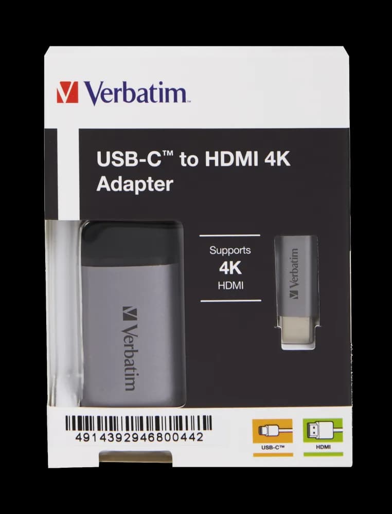 CABLU VIDEO VERBATIM, 4K USB TYPE C LA HDMI, USB 3.1 GEN 1, CABLU HDMI 10CM "49143" — miniatură