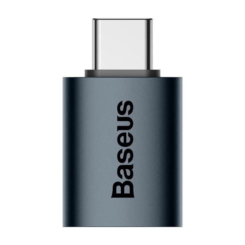 Adaptor Baseus Ingenuity Series Mini OTG, USB Type-C (T) to USB 3.1 (M), corp metalic, negru — miniatură