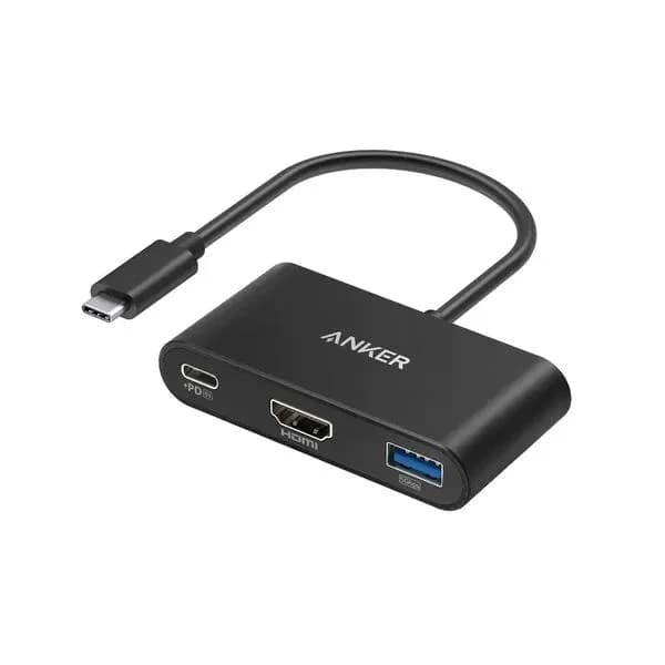 DOCKING Station Anker 3-in-1, porturi: HDMI (M) 4K 30Hz, USB 3.2 gen 1, PD 100W, conectare prin USB Type-C (T), rata transfer 5 Gbps, ABS, gri, "A8339HA1" - 0194644023157