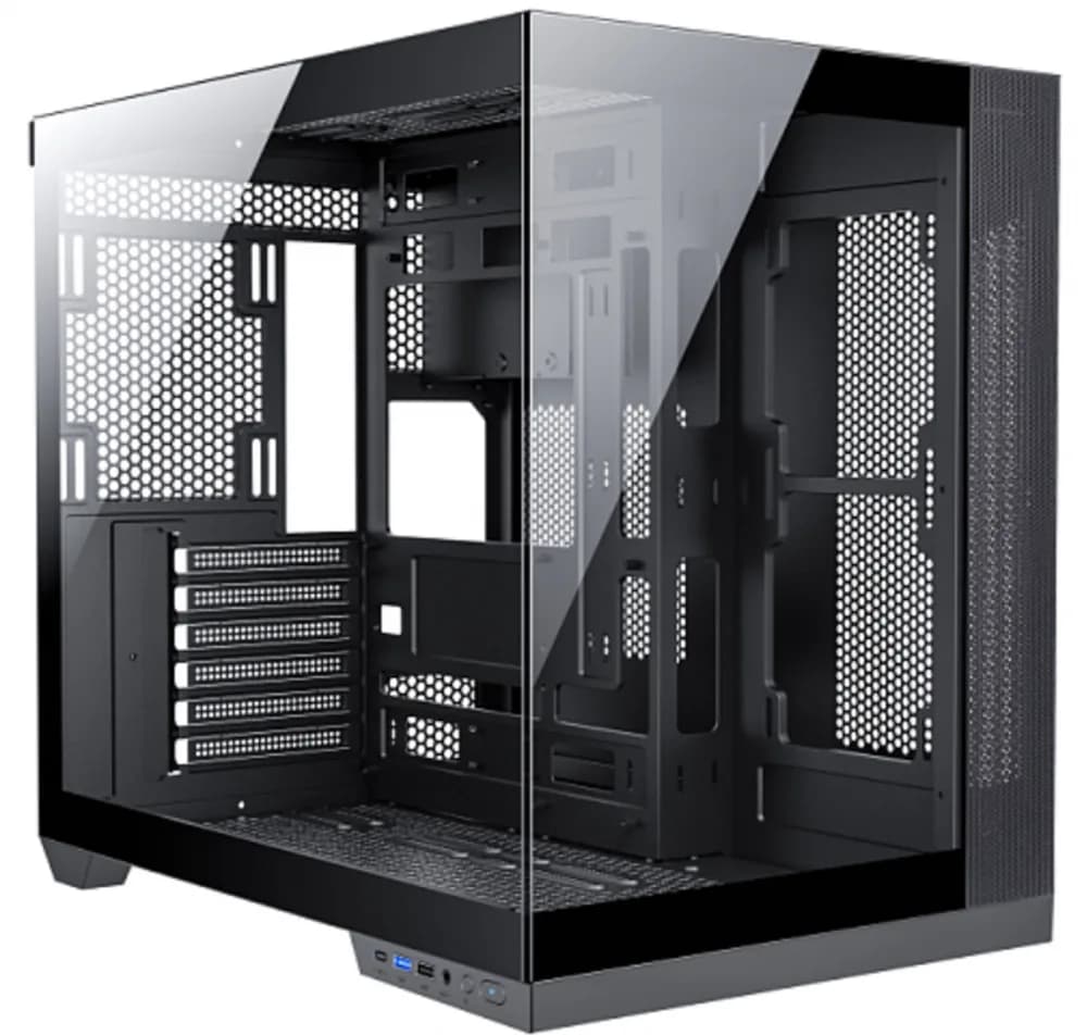 Carcasa gaming Serioux Shadow, fara sursa, tip middle tower, USB2.0x+HD Audio, USB3.0, porturi rezervate pentru ventialtor: MN 2x120mm ventilatoare ARGB (incluse), spate:1x120mm ventilator RGB (inclus), sus 3x120mm/2x140mm, controler 4 porturi, drive bays: HDD de 3.5'' x2, SSd de 2.5'' x1, Sloturi — miniatură