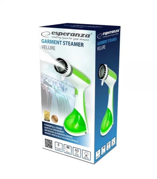 Fier de calcat Esperanza Garment EHI008 1400W Alb/Verde "EHI008" — miniatură