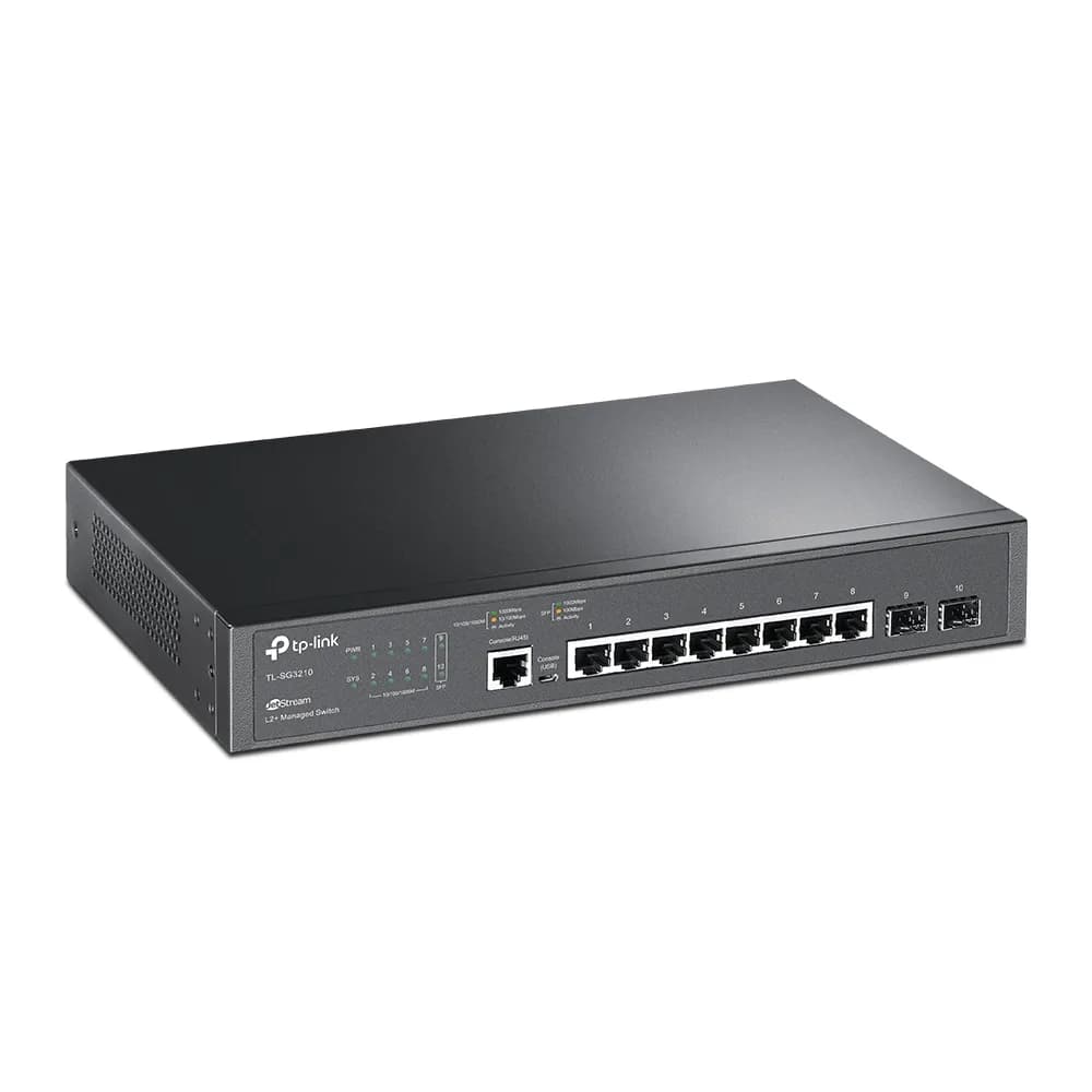 Switch TP-Link cu management L2+, 8 Porturi Gigabit, 2 x SFP Gigabit "TL-SG3210" — miniatură