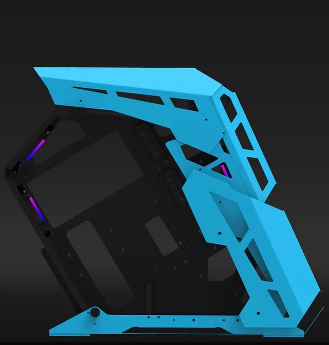 Carcasa Aqirys Procyon, RGB, Mid Tower, Blue — miniatură