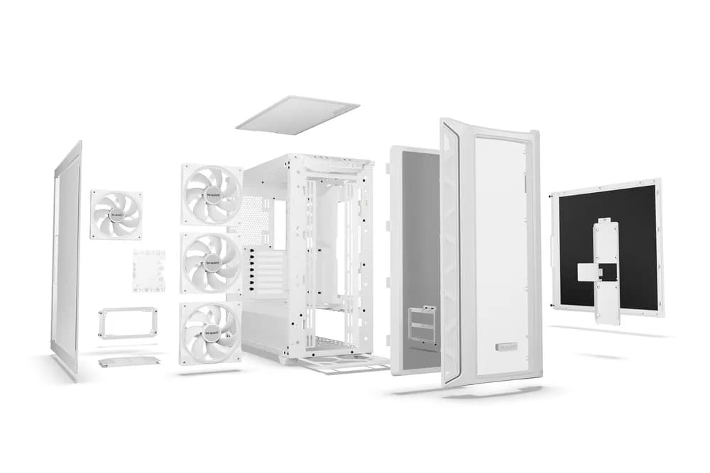 CARCASA be quiet "Shadow Base 800 FX", middle tower, gaming, fara sursa, PSU shroud, 7 sloturi expansiune, alb, "BGW64" — miniatură