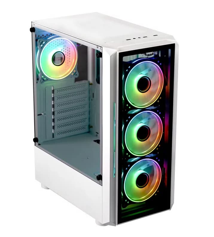 Carcasa PRO GAMING BASTION, RGB, Mid Tower, White