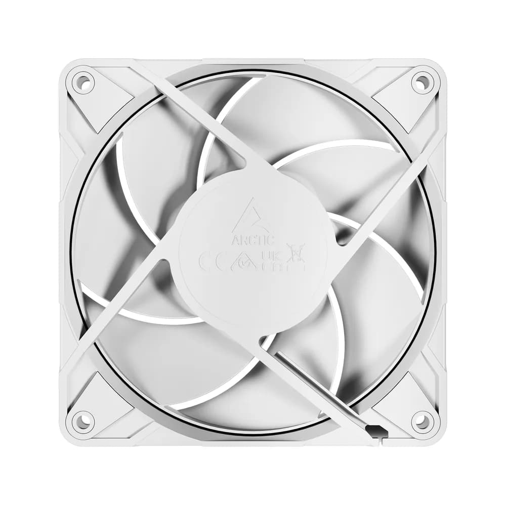 Ventilator Arctic "P12 Pro PST (White)", 120mm, 600 - 3000 RPM, FDB, 77 cfm, 4-Pin Fan Plug + 4-Pin Socket, lungime cablu 400 mm + 80 mm Daisy-Chain, alb, "ACFAN00308A" - 4895265000102 — miniatură