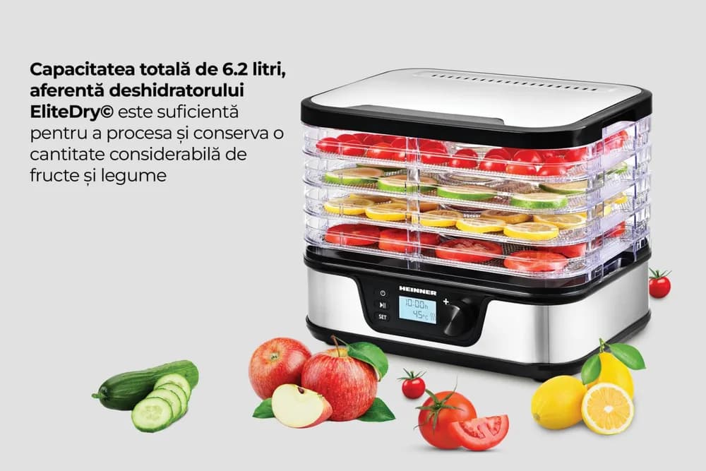 DESHIDRATOR FRUCTE SI LEGUME HEINNER ELITEDRY HFD-K380DSS — miniatură