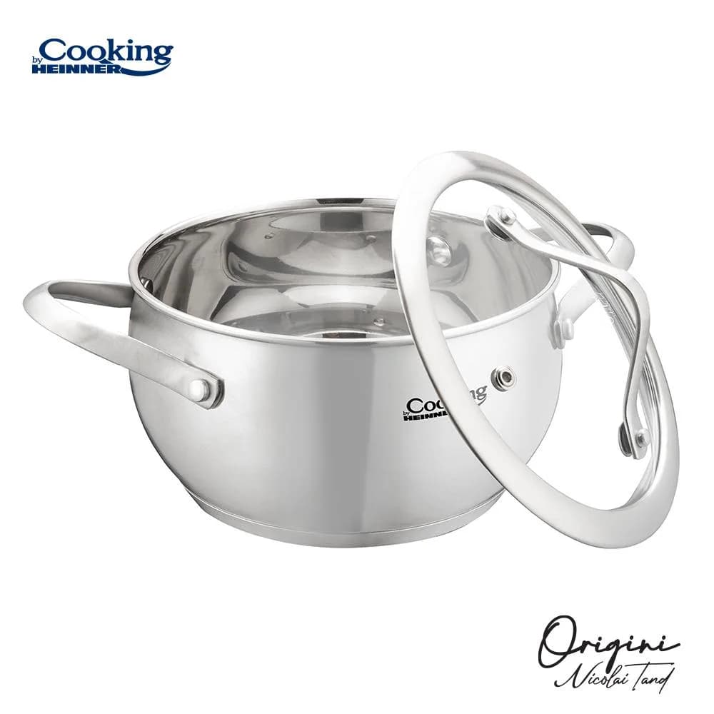 CRATITA INOX+CAPAC 16X9 CM, 1.8L, NICOLAI TAND, ORIGINI, COOKING BY HEINNER — miniatură