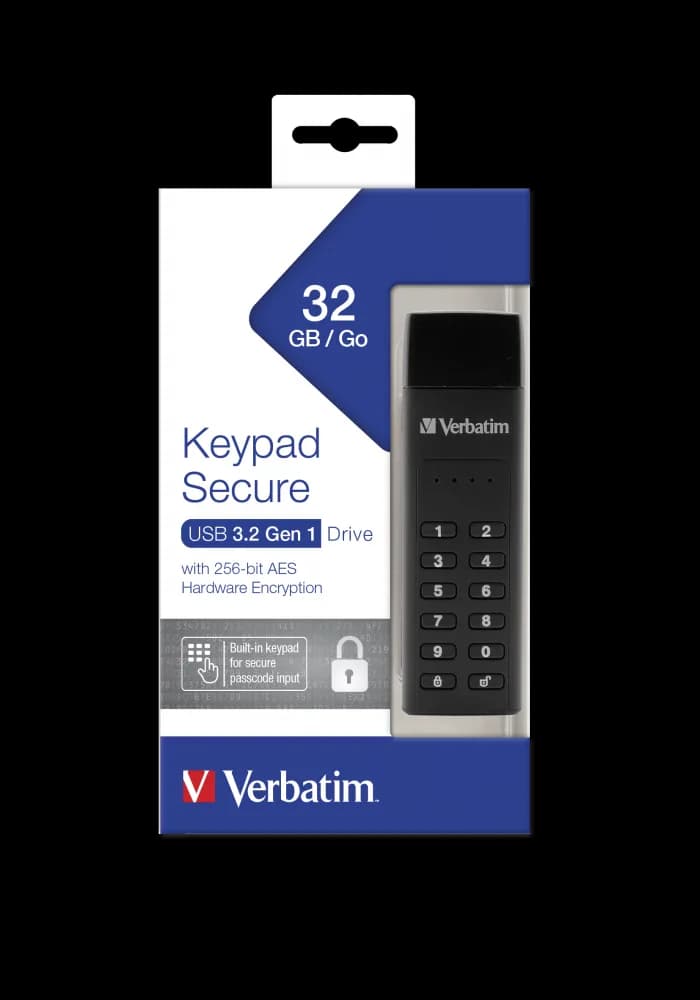 MEMORIE USB KEYPAD VERBATIM 32GB CU ENCRIPTIE AES 256-BIT USB 3.0, USB A "49427" — miniatură