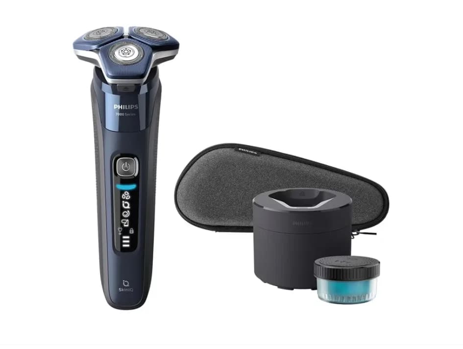 Aparat de Ras PHILIPS Shaver Series 7000 S7886/55, Acumulator, Autonomie 60 min, SkinIQ, Negru
