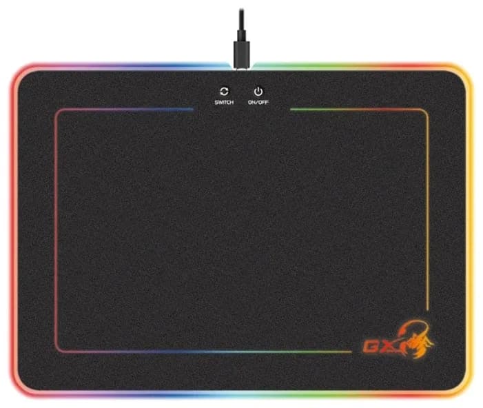 Mouse PAD GENIUS, "GX-Pad 600H RGB", gaming , cu led, cauciuc si material textil, 320 x 250 x 5.5 mm, negru , iluminat RGB, "31250006400"
