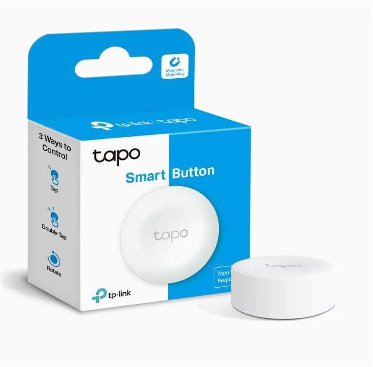 TP-LINK TAPO S200b INTRERUPATOR INTELIGENT (NECESITA HUB TAPO), Standarde și Protocoale: 868Mhz / 922MHz, Cerințe de sistem: iOS 10+, Android 5.0+, Dimensiuni: 43.5 × 16.9 mm, 1× Baterie CR2032. — miniatură