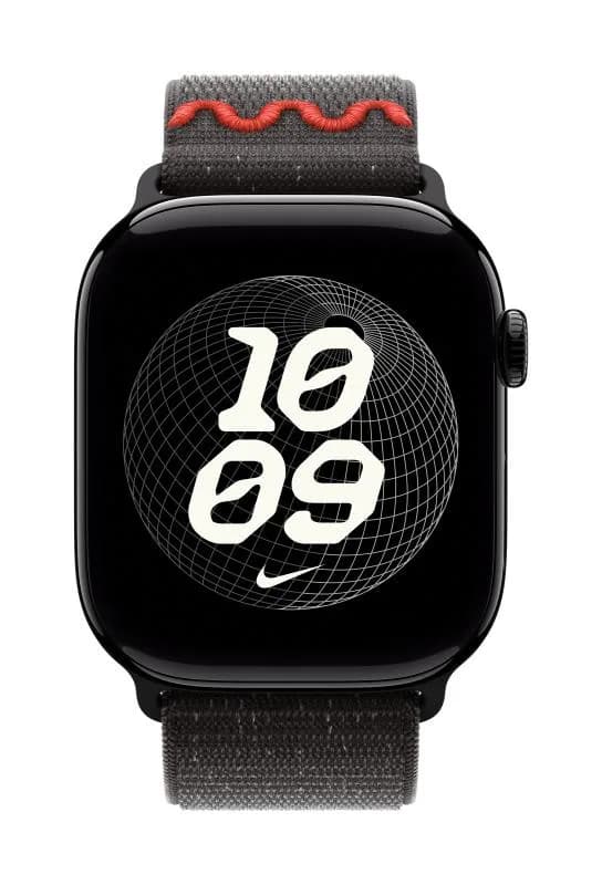 Curea pentru Apple Watch 46mm Midnight Black Nike Sport Loop