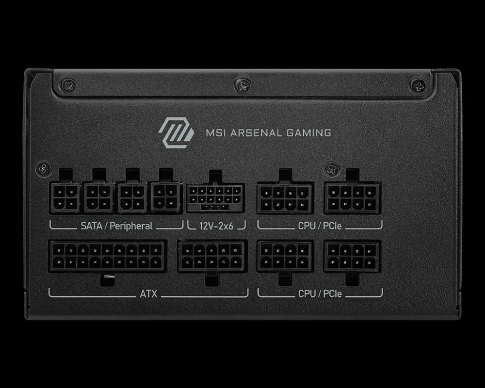 Sursa MSI MAG A850GLS PCIE5, 850 W, ATX, 80+ Gold, PCIe 5.1, Full Modulara, Negru "MAG A850GLS PCIE5" — miniatură