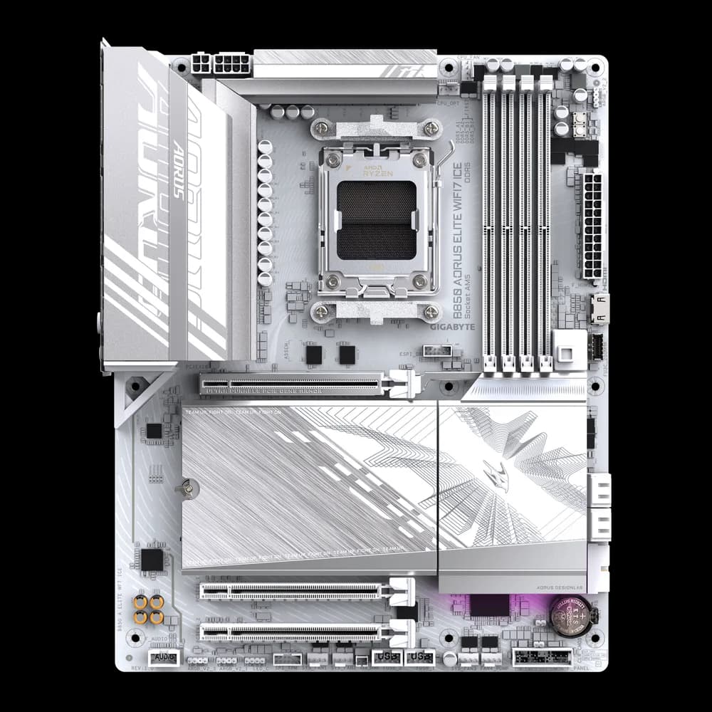 Placa de baza GIGABYTE B850 AORUS ELITE WIFI7 ICE, AM5, DDR5, Wi-Fi, BT, ATX, Alb "B850 A ELITE WF7 ICE"