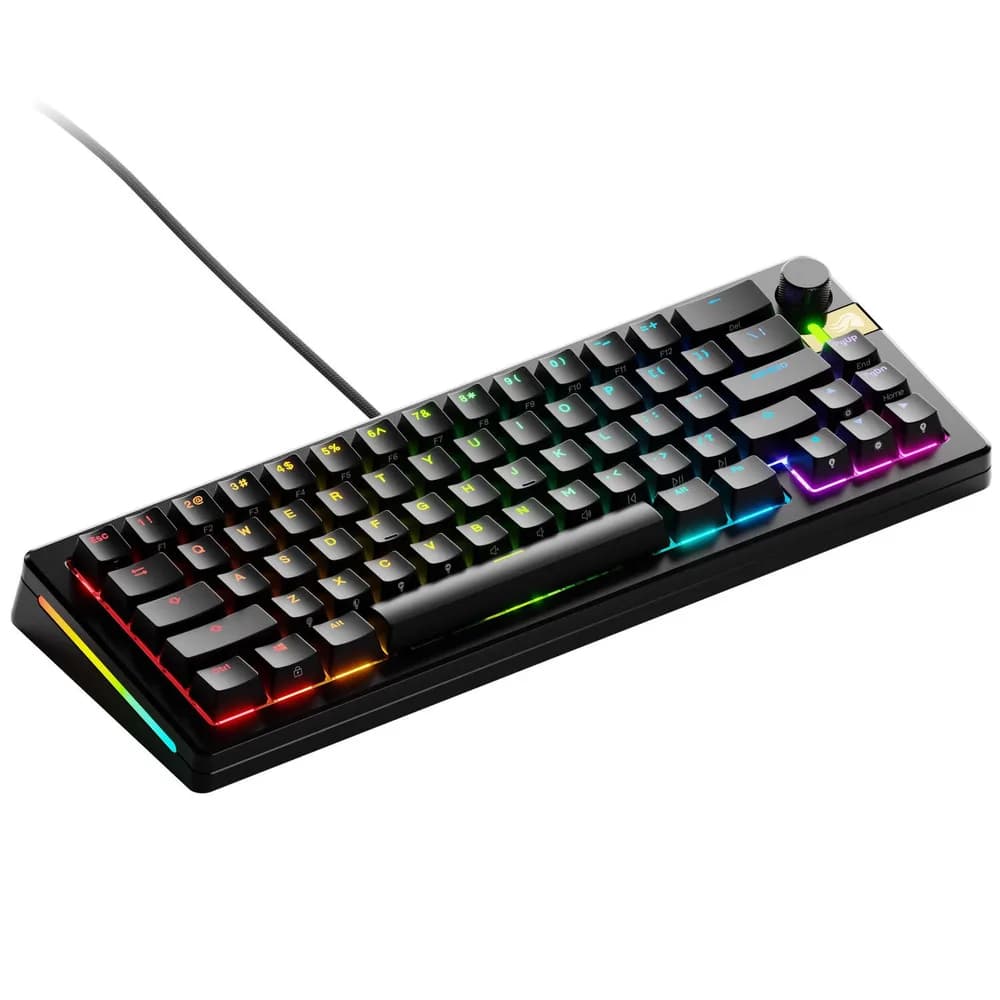 Glorious Tastatura mecanica GMMK 3 PRO HE 65% Prebuilt, USB-C, Fox HE Switches, US layout, 66 taste, Negru "GLO-KB-GMMK3-PRO-65-PB-HE-W-BLK-US" — miniatură