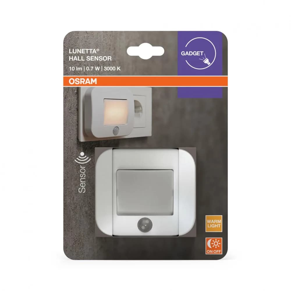 Lampa de veghe OSRAM LUNETTA Hall cu senzor de lumina, 0.7W, 10 lm, lumina calda(3000K)