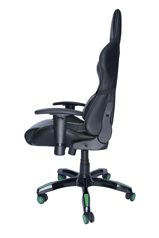 SCAUN GAMING SPACER imitatie piele, black & green, brate ajustabile, greutate max. 120kg, dimensiuni 69.5*77.5*126~132cm "SPCH-TRINITY-GRN"/45505852 — miniatură