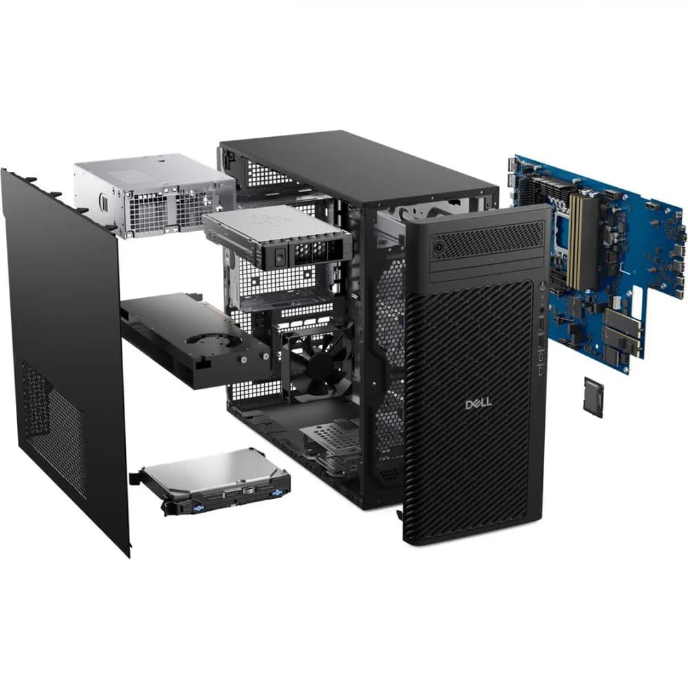Desktop Workstation Dell Pro Max T2 cu procesor Intel Core Ultra 9 U9-285K pana la 5.7 GHz, 64 GB DDR5, 1TB 2TB, RTX 4000 Ada, Windows 11 Pro, Black — miniatură
