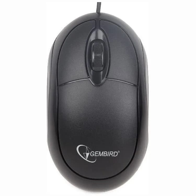 MOUSE GEMBIRD, PC sau NB, cu fir, USB, optic, 1000 dpi, butoane/scroll 3/1, negru, "MUS-U-01"